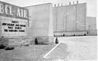 Bel Air Drive-In Theatre - Marquee With Screen - Photo From Rg (newer photo)